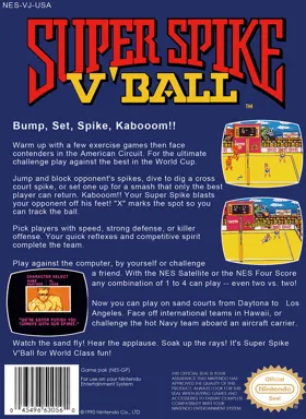 Super Spike V'Ball (USA) box cover back